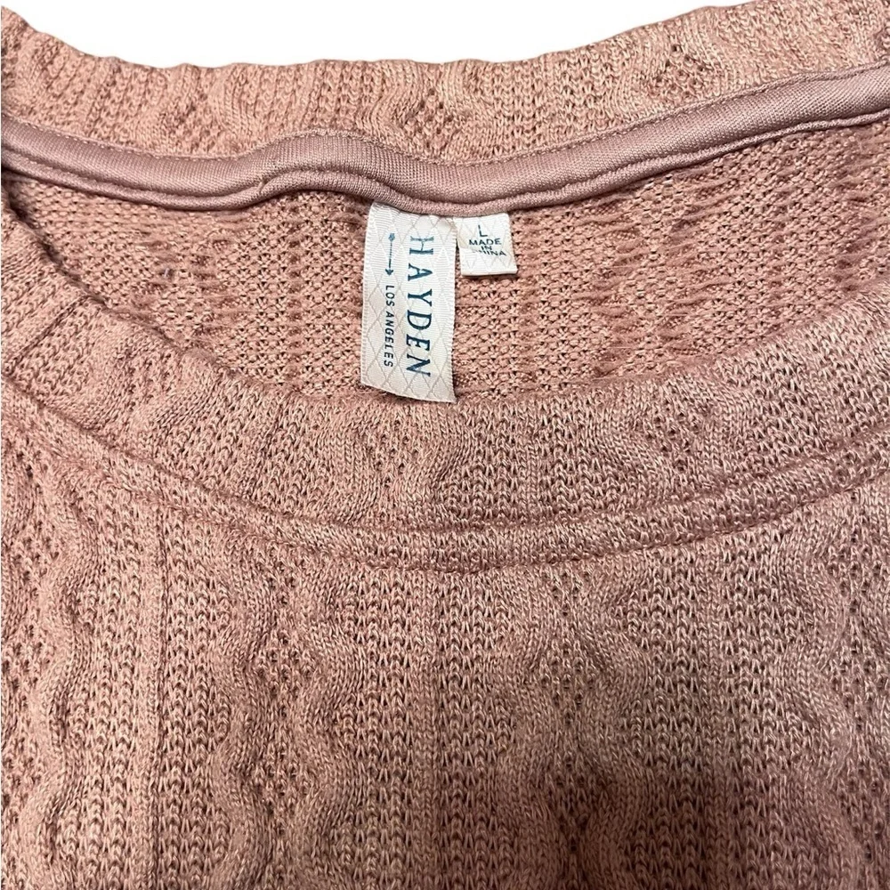Hayden Textured Cable Knit Sweater Size L
